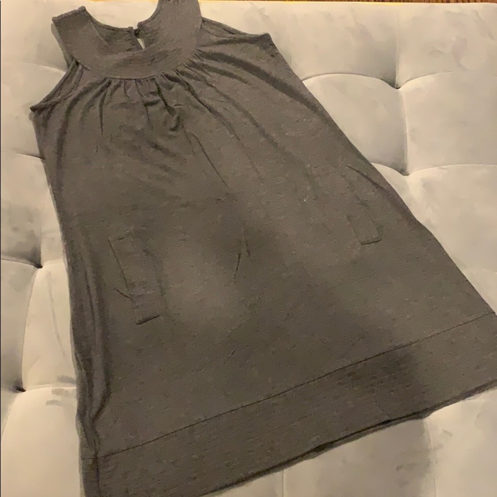 Nordstrom EVEN Gray A Line Swing Dress Pockets XS
